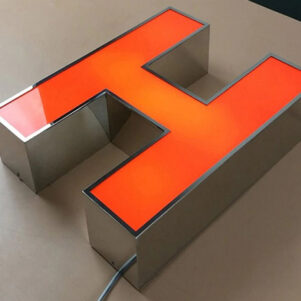 Chữ inox mặt Mica cao cấp